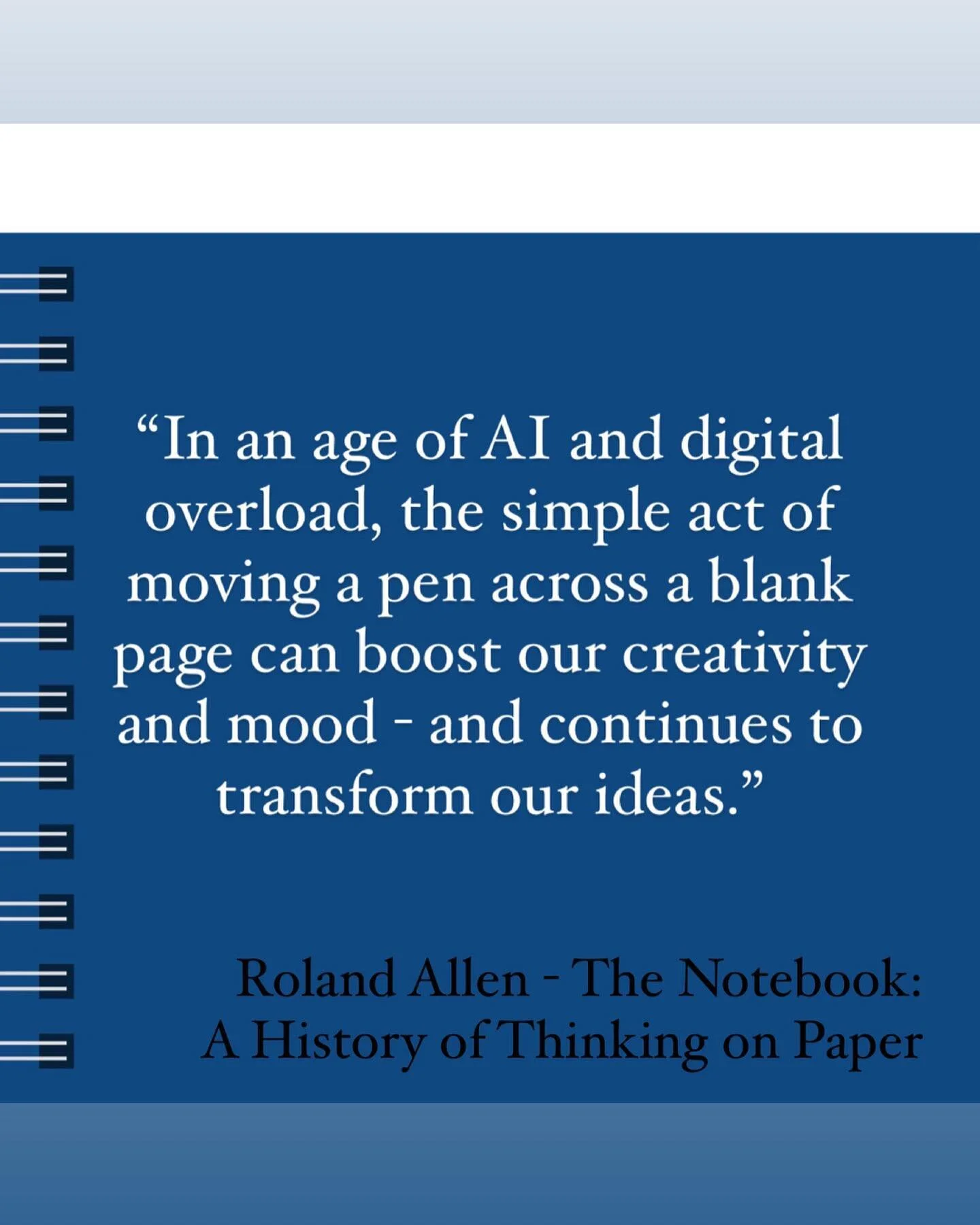 New book alert! We&rsquo;re so excited to delve into this one and share more insights about the influence of the notebook over the years.

In the meantime, here&rsquo;s a quote from the synopsis: &ldquo;In an age of AI and digital overload, the simpl