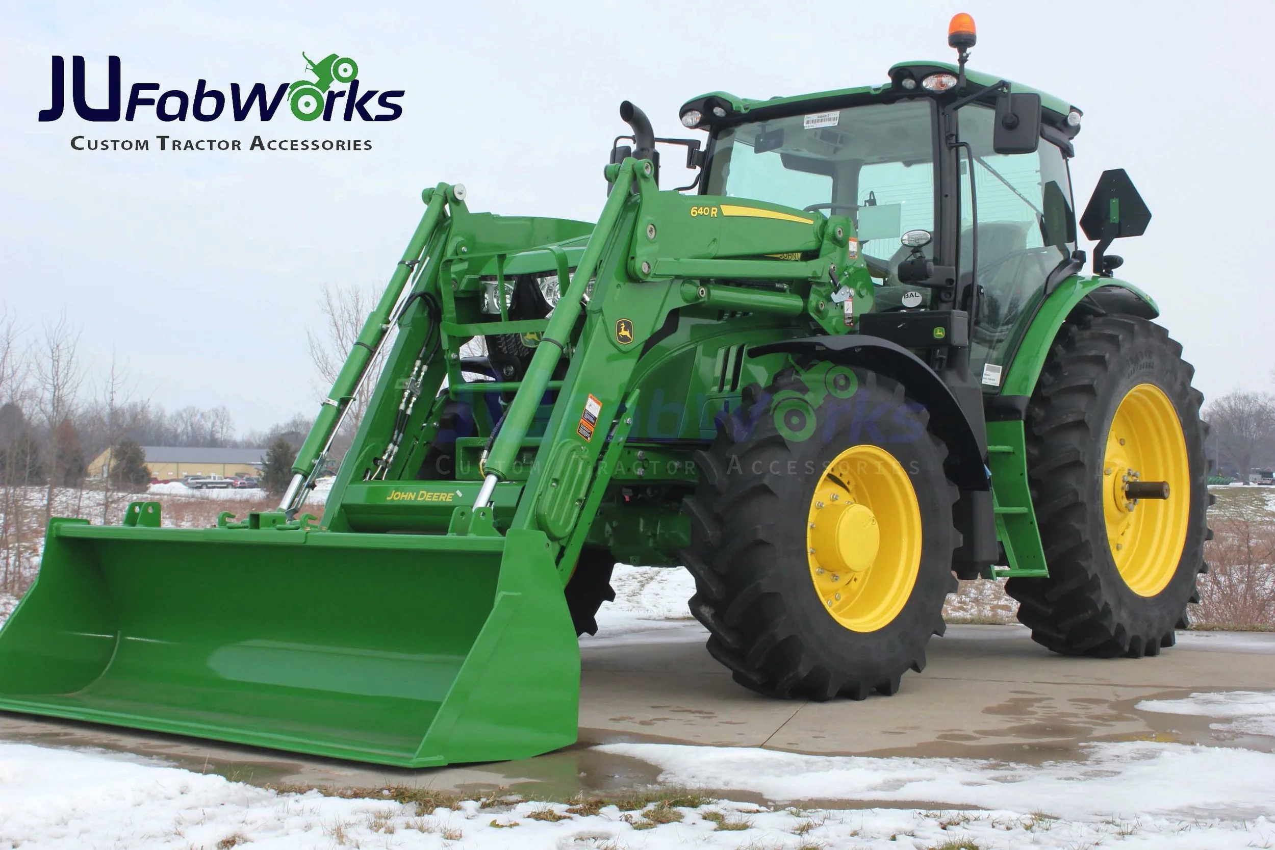 thumbnail image 2 of Bolt On Grab Hooks & D Rings & 2 Receiver For John Deere 1025R Compact Tractor Bucket 2 of 6
