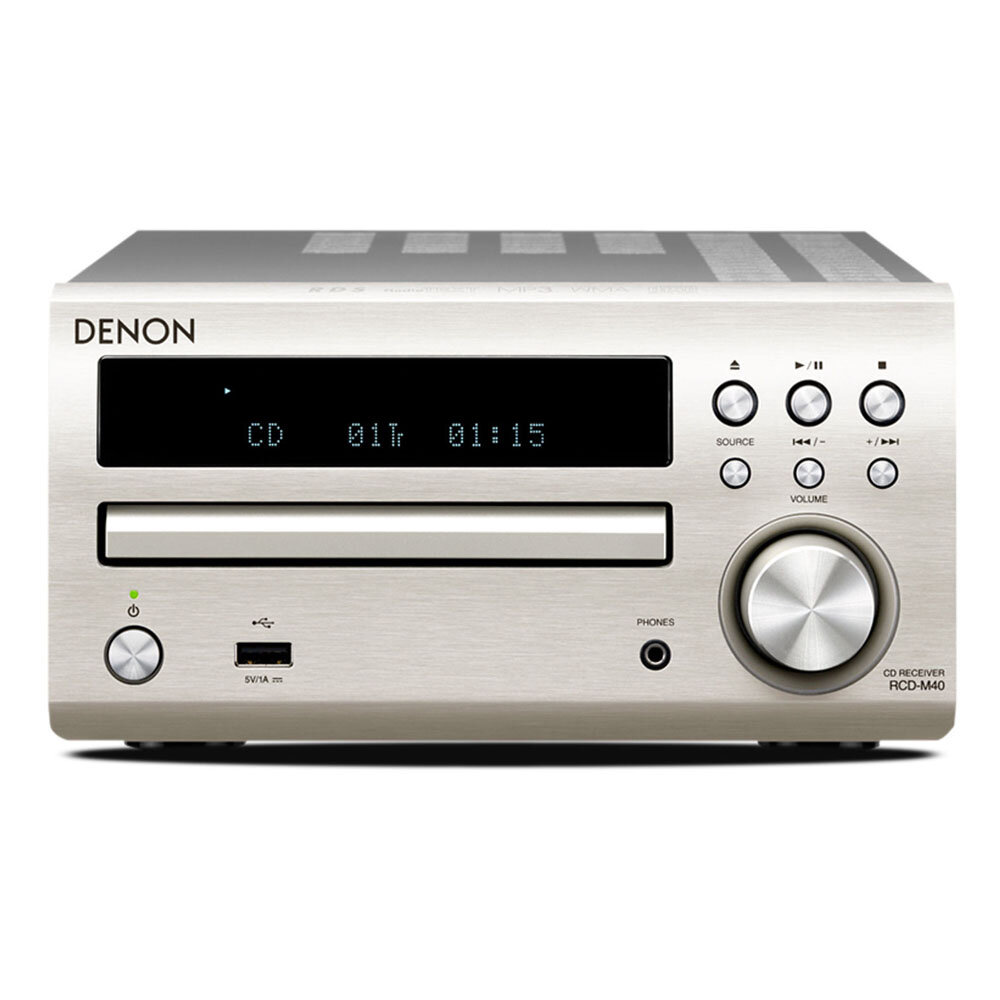 Denon DM40DAB Micro DAB CD FM System Silver DM-40DAB | Hyperfi