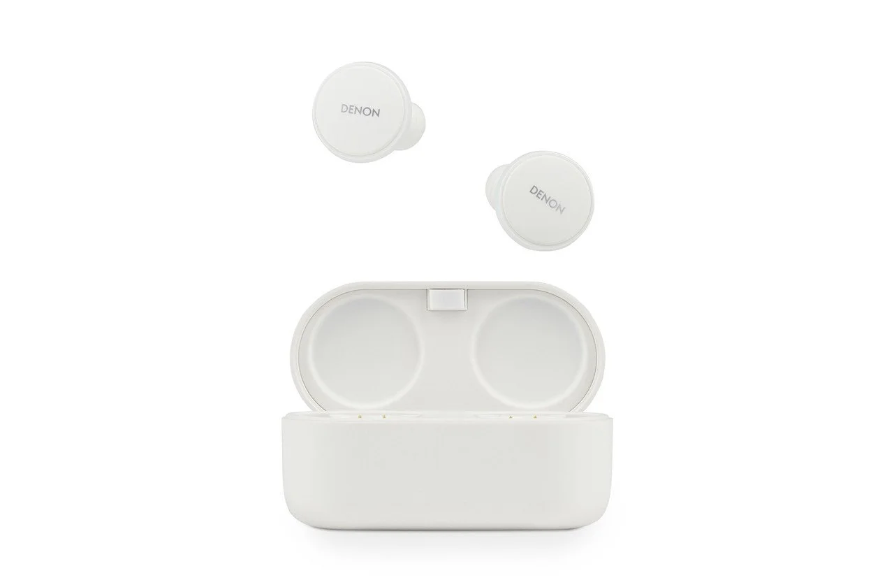 Denon PerL Pro (White) In Ear Mic Noise Cancelling True Wireless Bluetooth Headphones FS