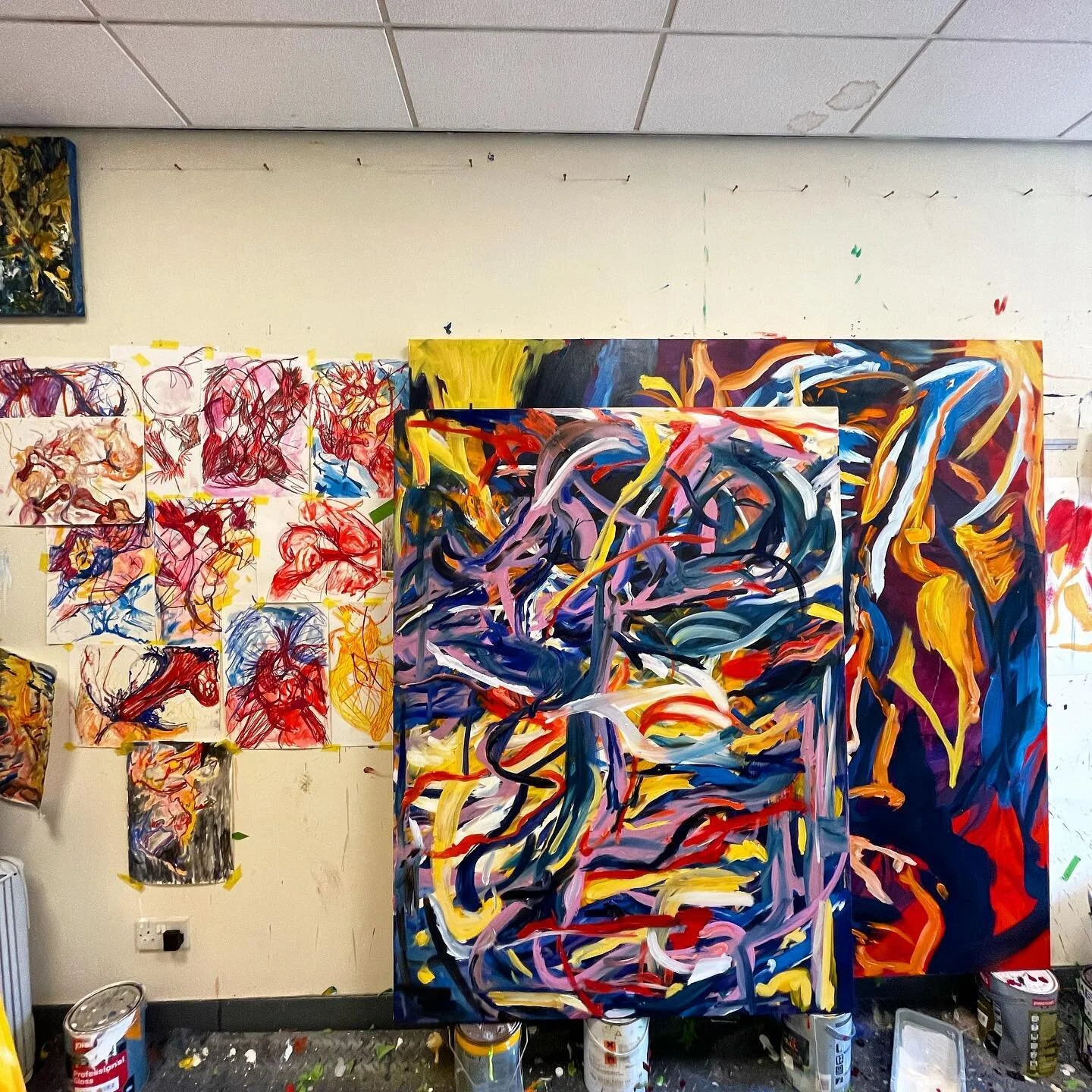 Back in the studio ! 

Been a busy bee working at Manchester International Festival which was fab! 

Cracking on with some new works some for exciting things to come &hellip;..