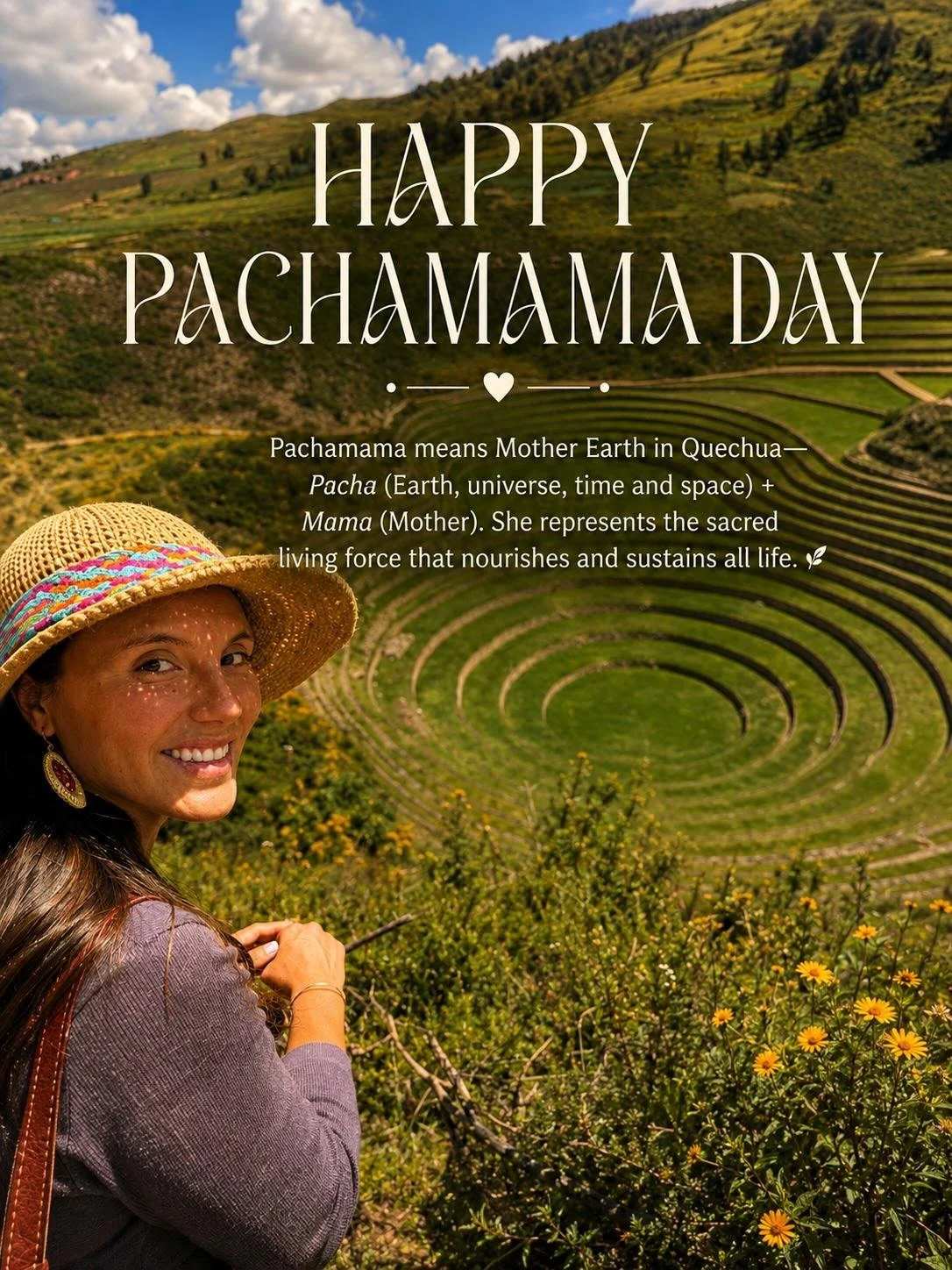 Happy Pachamama Day. 🌿🤎

Today, across the Andes, people honour Pachamama (Mother Earth) with gratitude, offerings, and prayers &mdash; a tradition that has been passed down for thousands of years.

It&rsquo;s a beautiful reminder that we are not s