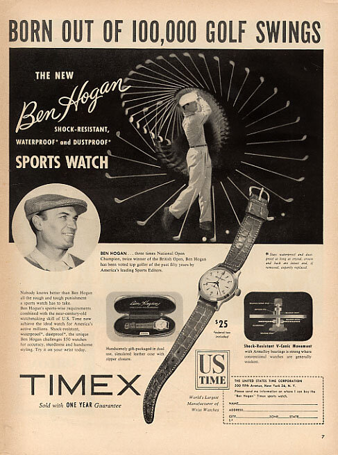 Ben Hogan Timex Advertisement
