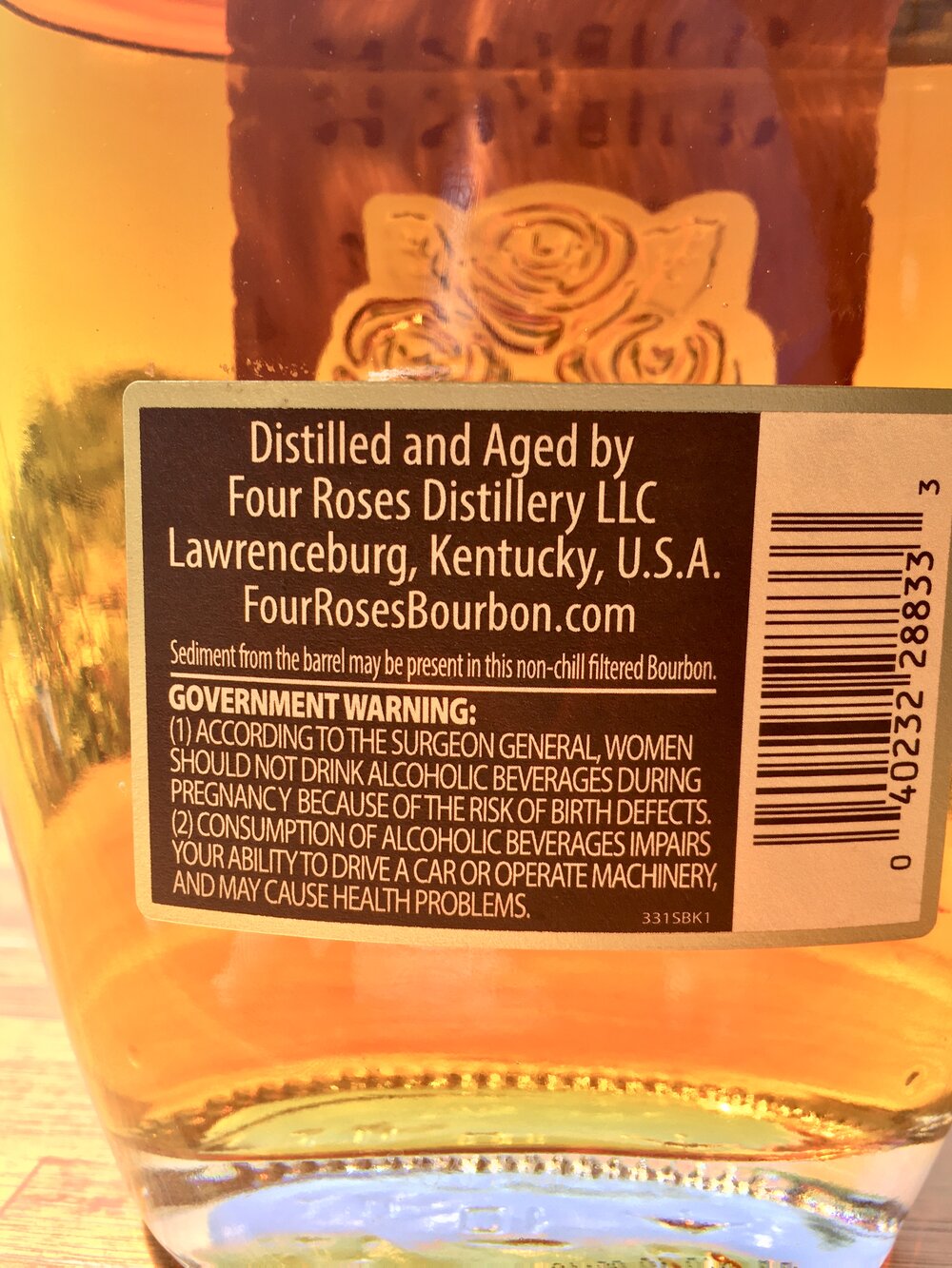 four roses small batch select bourbon label 2