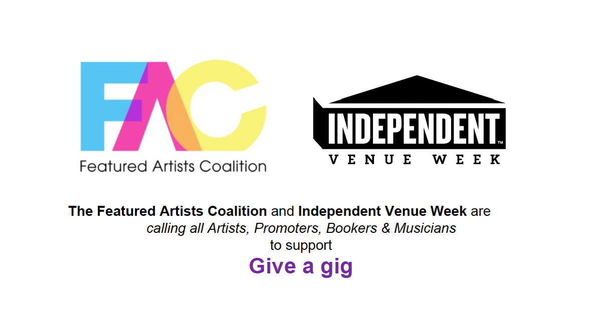 FAC &amp; Independent Venue Week support Give A Gig