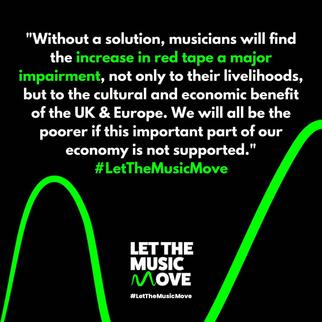 #LetTheMusicMove sign &amp; support MU letter to Government highlighting post-Brexit barriers for touring vehicles