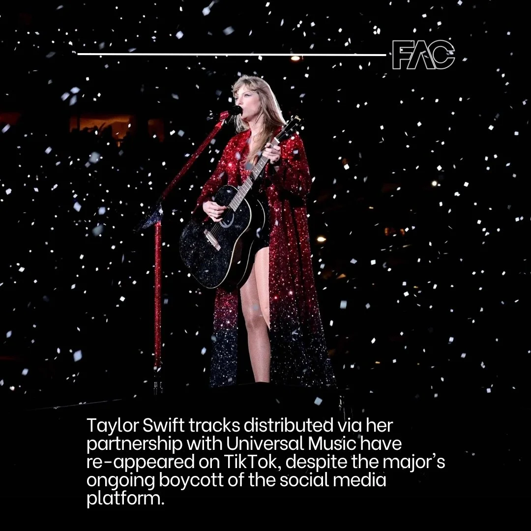 📢 If you love TikTok and Taylor Swift, then listen up...

Taylor Swift's tracks have re-appeared on TikTok, despite the major's ongoing boycott of the social media platform.

👀 What are your thoughts? Let us know!