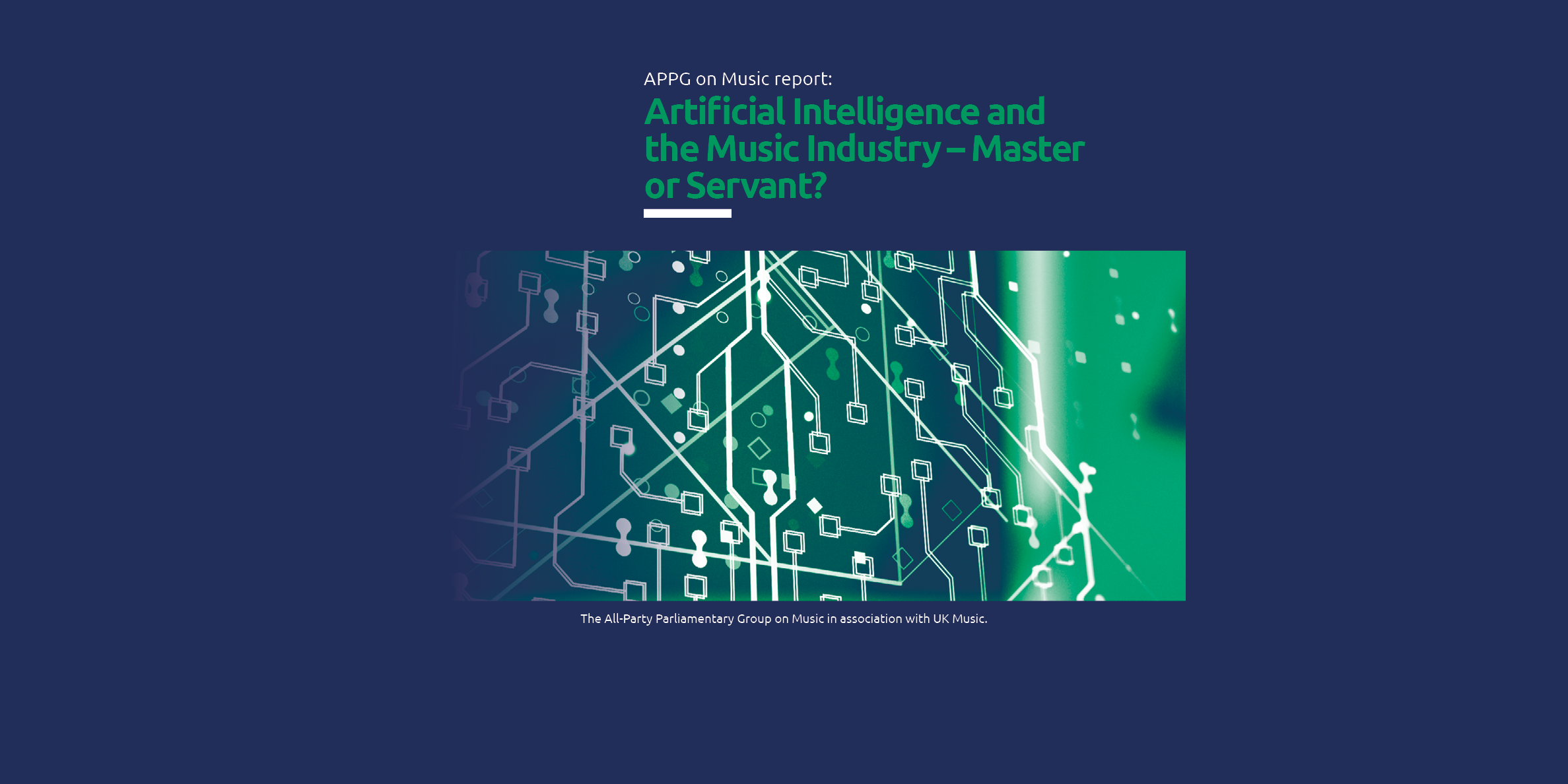 All-Party Parliamentary Group (APPG) publish report on the impact of AI on the music industry
