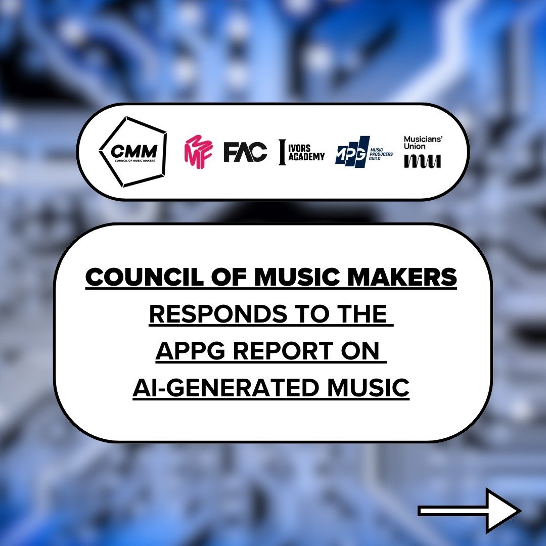🗞The All-Party Parliamentary Group (APPG) on Music has published a report on the impact of AI on the music industry.

We welcome the APPG inquiry into AI, an important topic for music makers and creators.

We particularly welcome findings, regarding