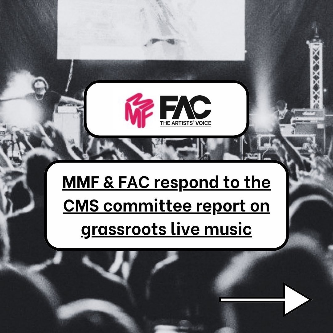 Today we welcome the @dcmsgovuk report on grassroots live music 👏

Most important is their recognition of the &lsquo;cost of touring crisis&rsquo;, and that the benefits of a ticket levy must flow down to artists, managers, and independent promoters