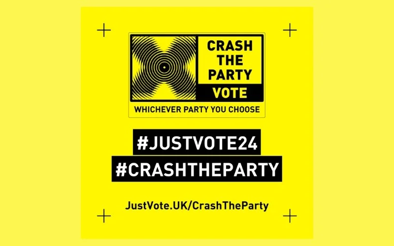 Use your voice, shape your future #CRASHTHEPARTY #JUSTVOTE24