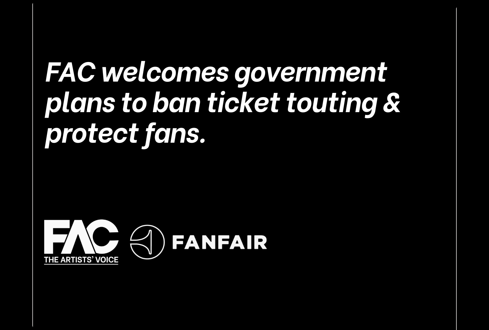 FAC welcomes government plans to ban ticket touting &amp; protect fans