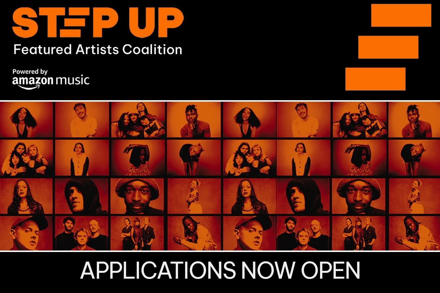 Artist applications open today for edition five of the FAC’s Step Up Fund powered by Amazon Music.