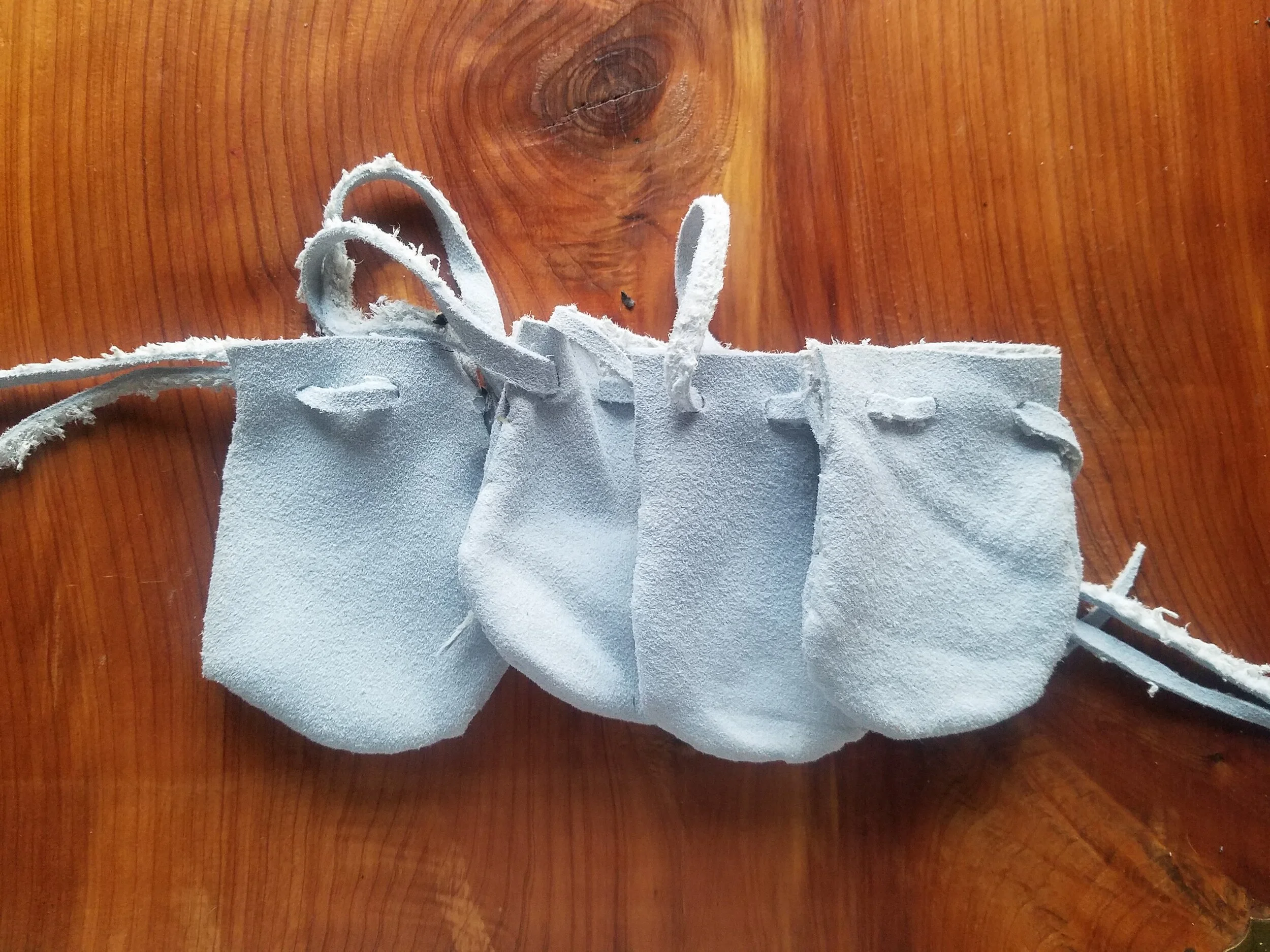 Little Baby Blue Leather Pouch