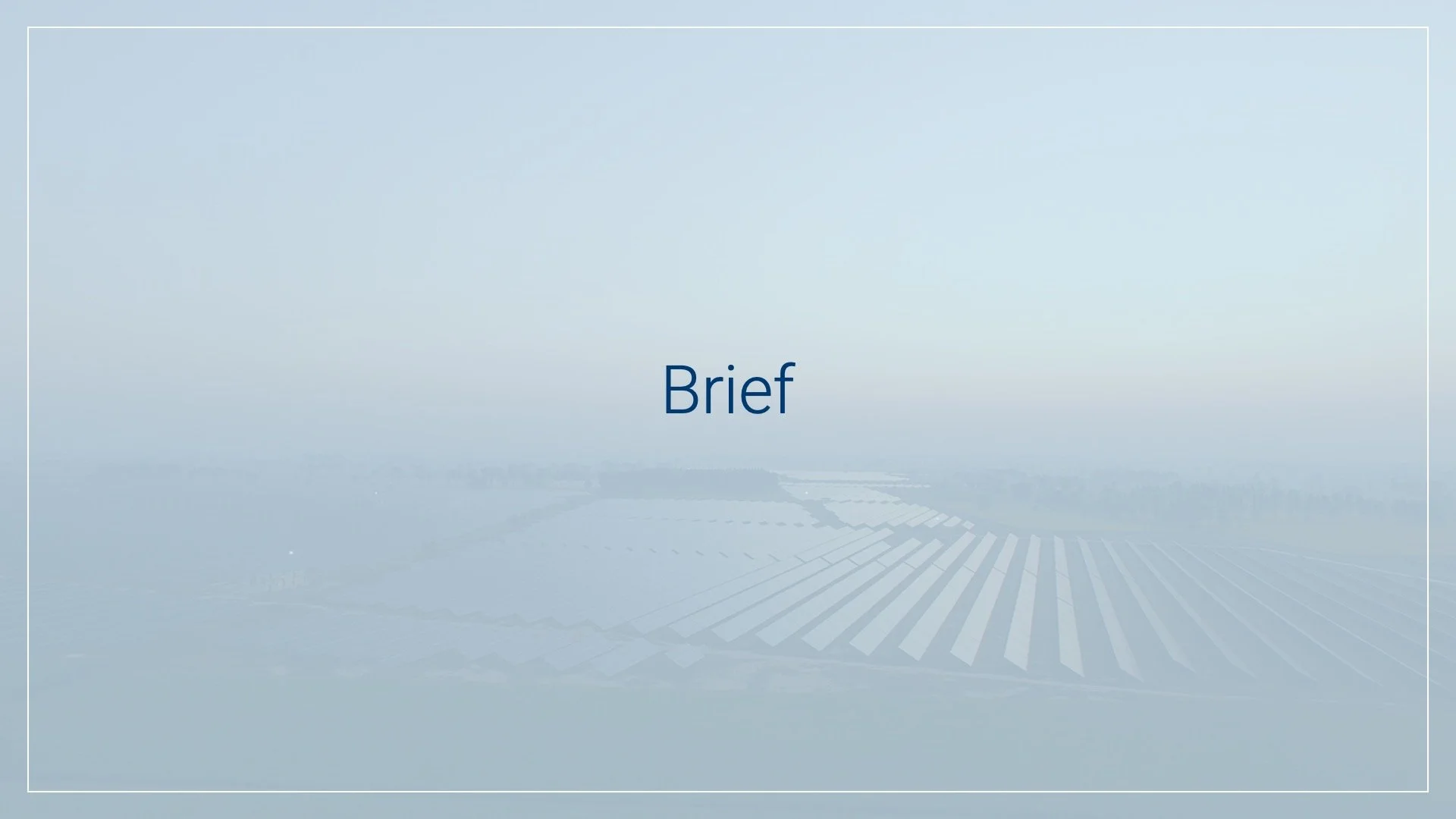 "Brief" section cover on slide 3 of OMERS Investments: LinkedIn Visual Identity Guidelines designed by Margaux Parker.