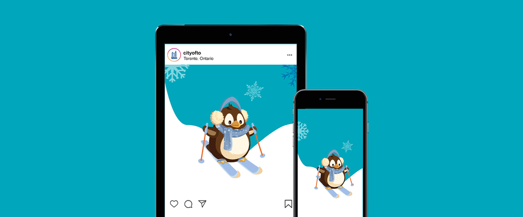 Animated social ads for Family Day at the City of Toronto designed by Margaux Parker.