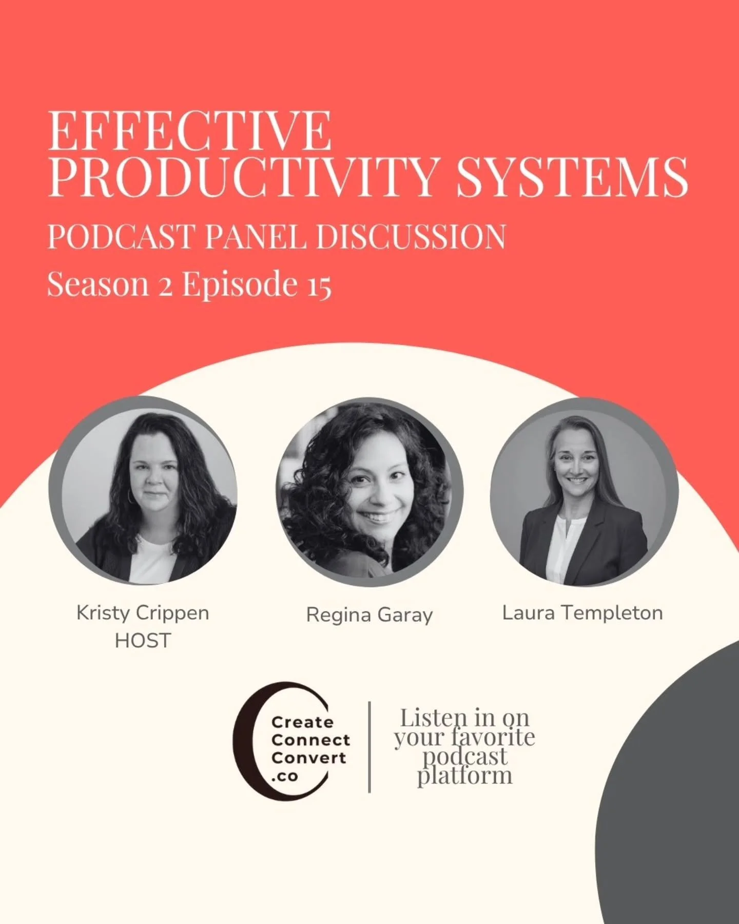 If productivity were a person, would you be high-fiving it&hellip; or hiding under your desk?

Season 2 Episode 15 of the Create Connect Convert podcast is live, and the three of us dig into a topic every business owner wrestles with at some point. K