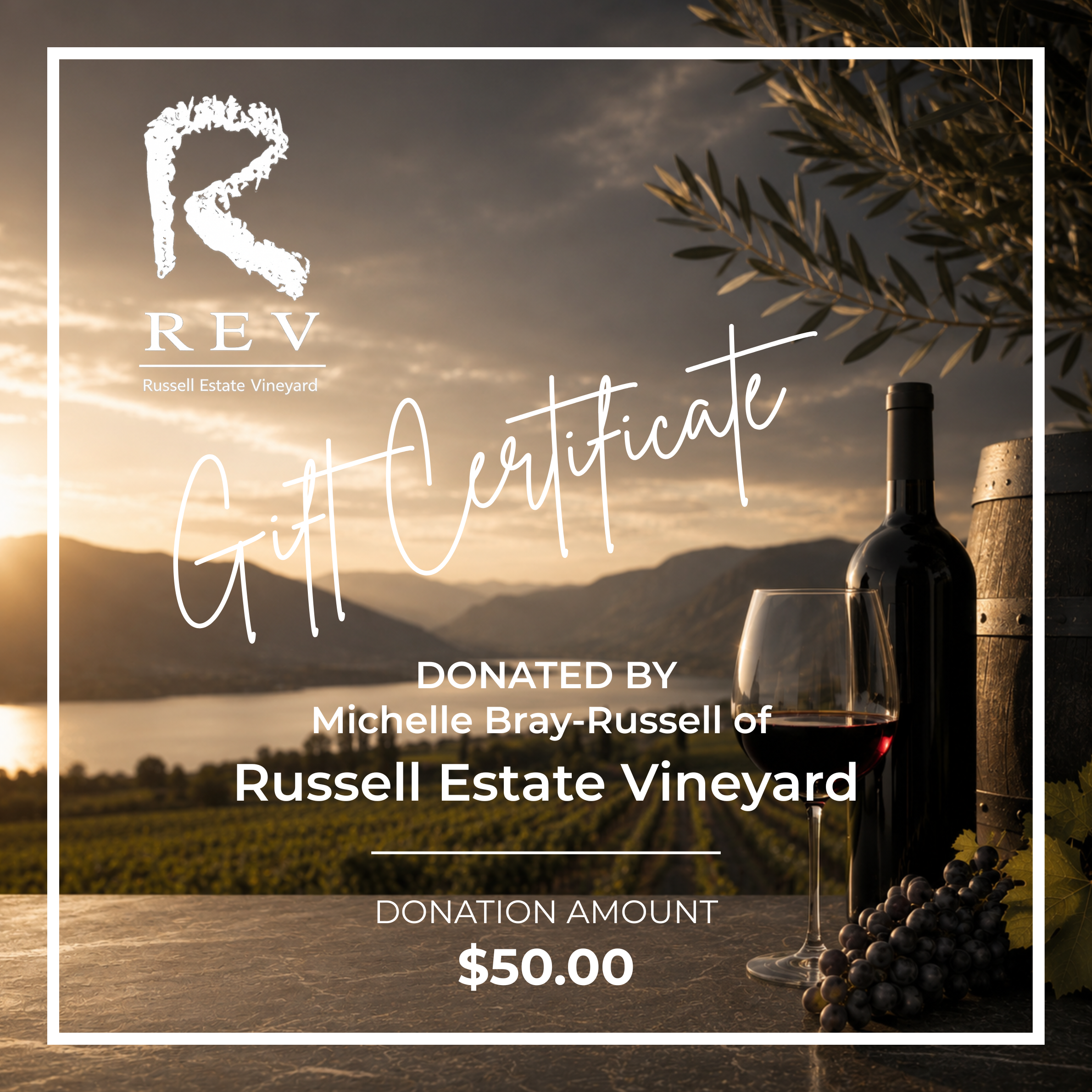 Russell Estate Vineyard Gift Card