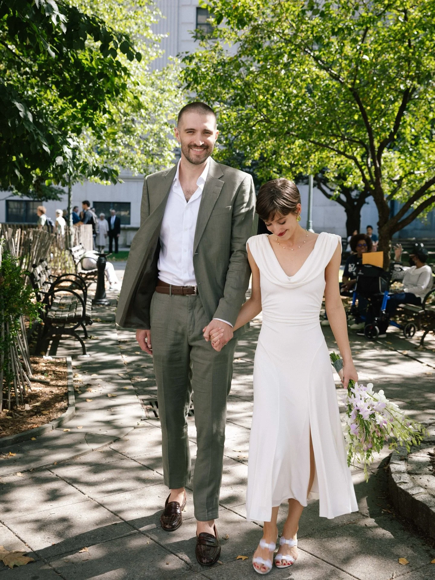 A downtown &ldquo;I do&rdquo; No grand production just a private moment between this couple. 

Wed at the courthouse with the excitement of a gathering with friends and family to come. 

.
.
.
.
.
.
#nycweddingphotographer&nbsp;#courthousewedding #ci