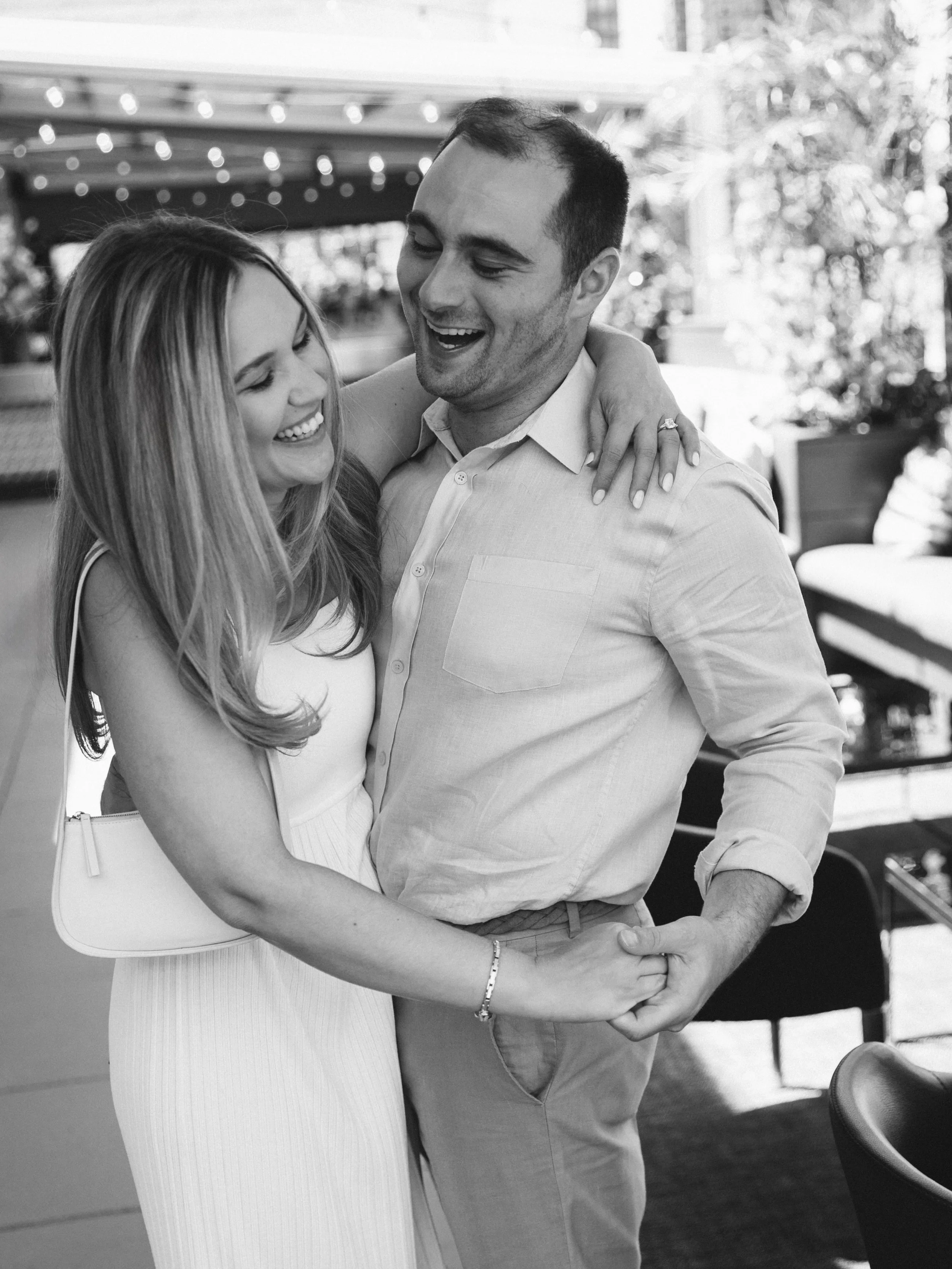 A rooftop soir&eacute;e for the newly engaged ✨ Sophia &amp; Noah celebrated their love above the city at The Empire Hotel  Bride Makeup @allievallariomakeup 
.
.
.
.
.
.
#nycweddingphotographer&nbsp;#weddingphotography&nbsp;#weddingphotographer&nbsp