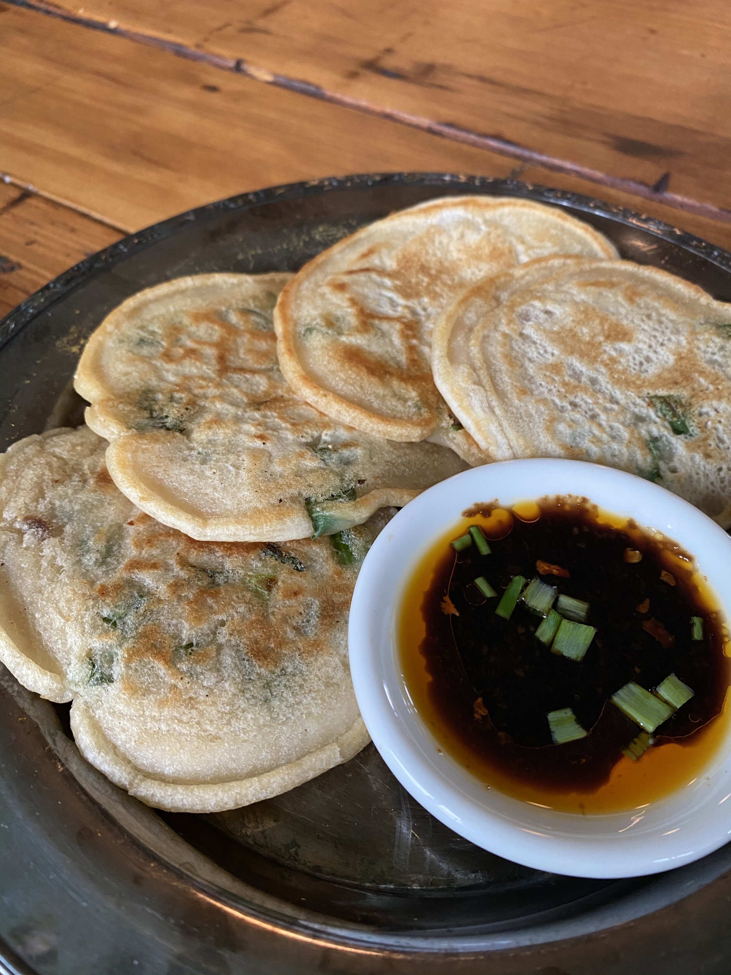 Scallion Pancakes with Chili Oil Dipping Sauce — Kroul Farms