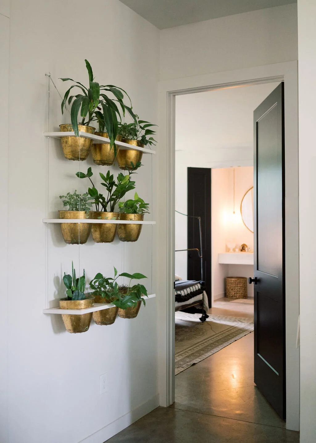 A plant wall installation for this new home decor.
