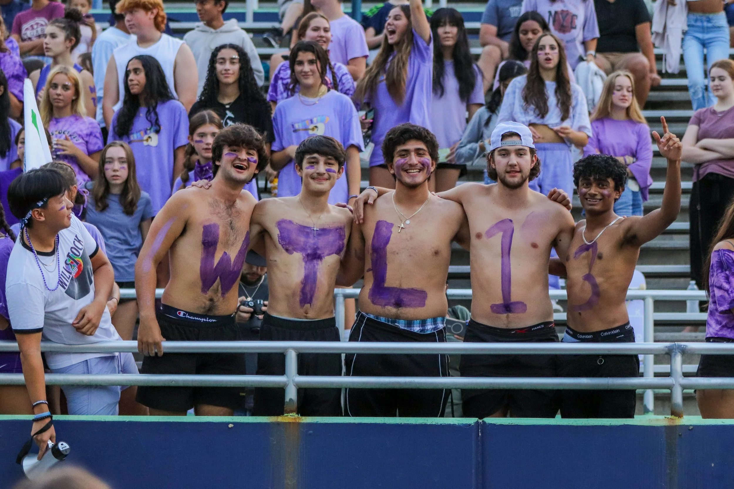 Seniors celebrate Will to Live night at a Northview Varsity football game.
