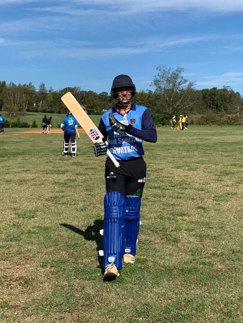 Junior Viraj Vaghela’s passion for cricket has taken him around the world.Photo Courtesy of Viraj Vaghela.