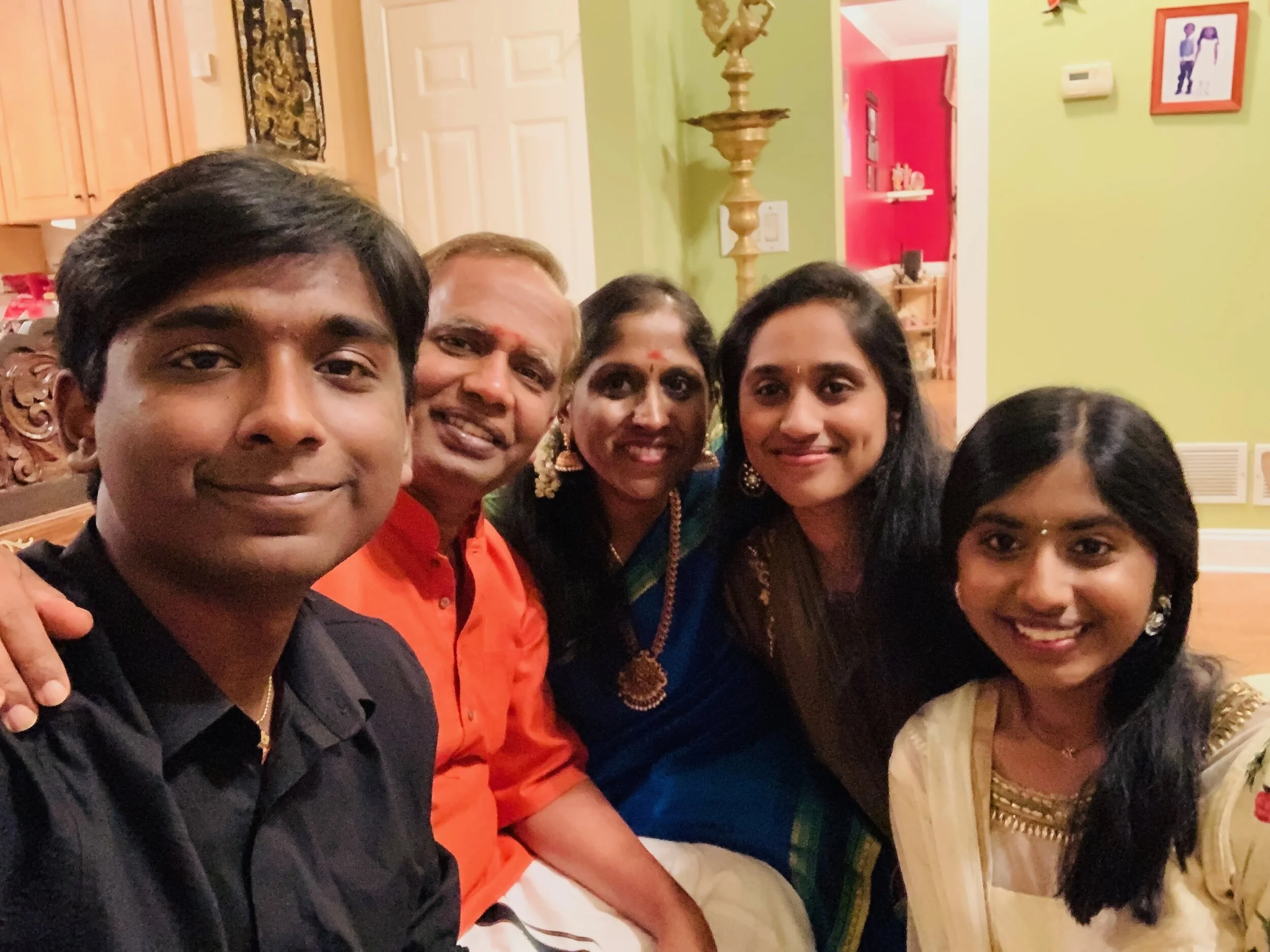 Sriman Thangaraj, 12, celebrates Diwali with his family, one kind of festivity out of the many here at Northview.Photo Courtesy of Sriman Thangaraj