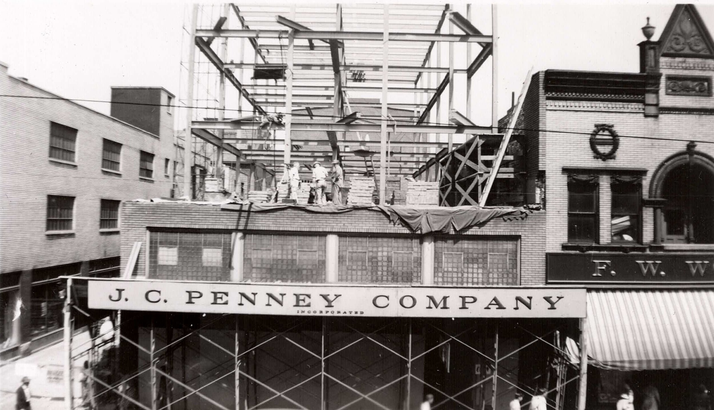 The J.C. Penney Company being built