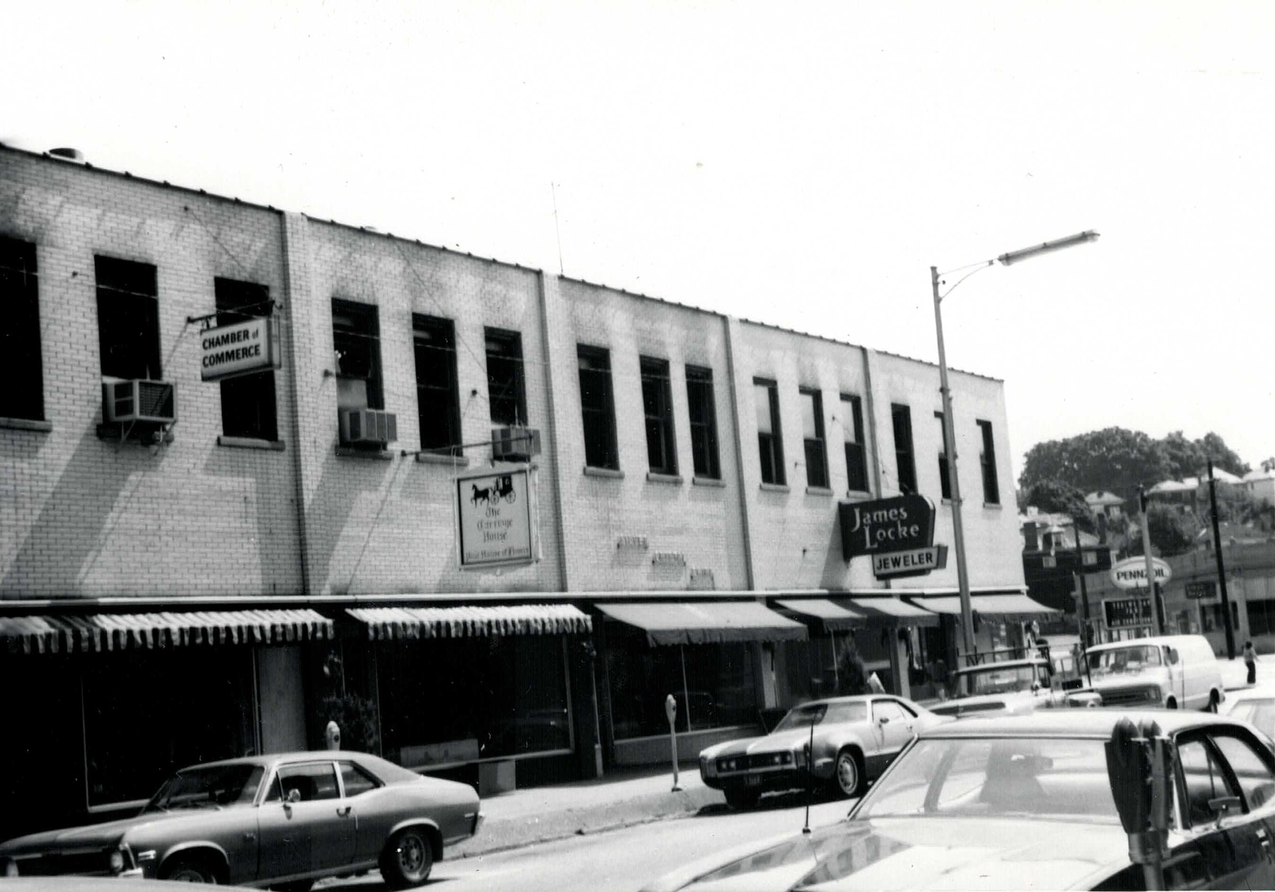 Fifth Street businesses Chamber of Commerce, The Carriage House and James Locke Jewelers