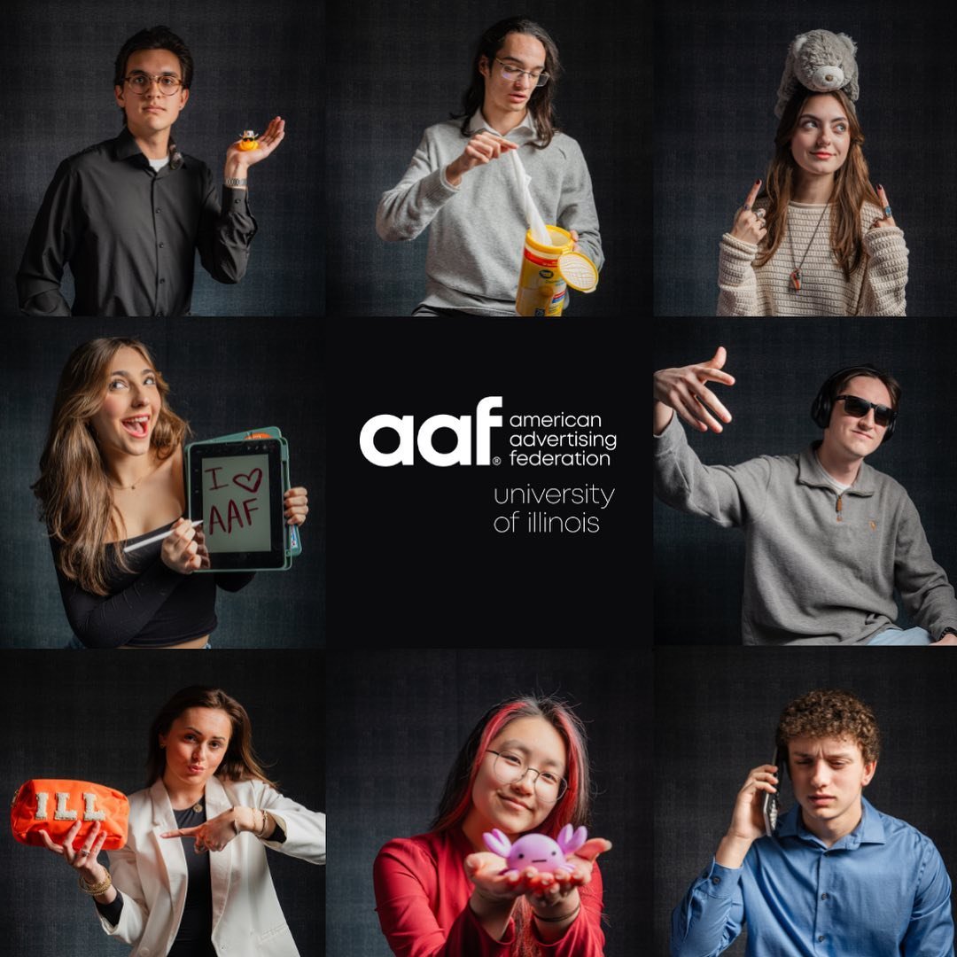 This semester, AAF Illinois welcomed 8 new members to our executive board! 

Milla Kutsin - Hyperlink Project Manager
Miguel Mora - Addy&rsquo;s President 
Jenn Lee - Chief Financial Officer 
Ryan Kowalski - Chief Digital Officer 
Sage Raulston - Bui