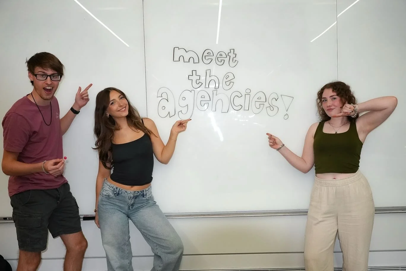 Still trying to choose which of our agencies you want to join? Come to Meet the Agencies Thursday, 7-8 pm at SCD Upper Lobby + Starlight to learn more about each of our agencies!