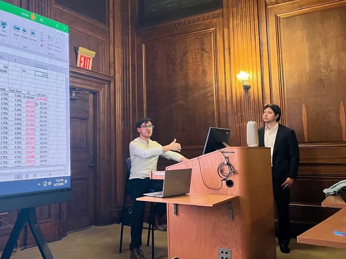 The Real Estate Finance Club was excited to host a Financial Modeling Workshop in collaboration with Scholars of Finance, featuring Baruch alumni from Basis Investment Group.

A special thank you to Eric Siegel (&rsquo;10), Senior Vice President, and