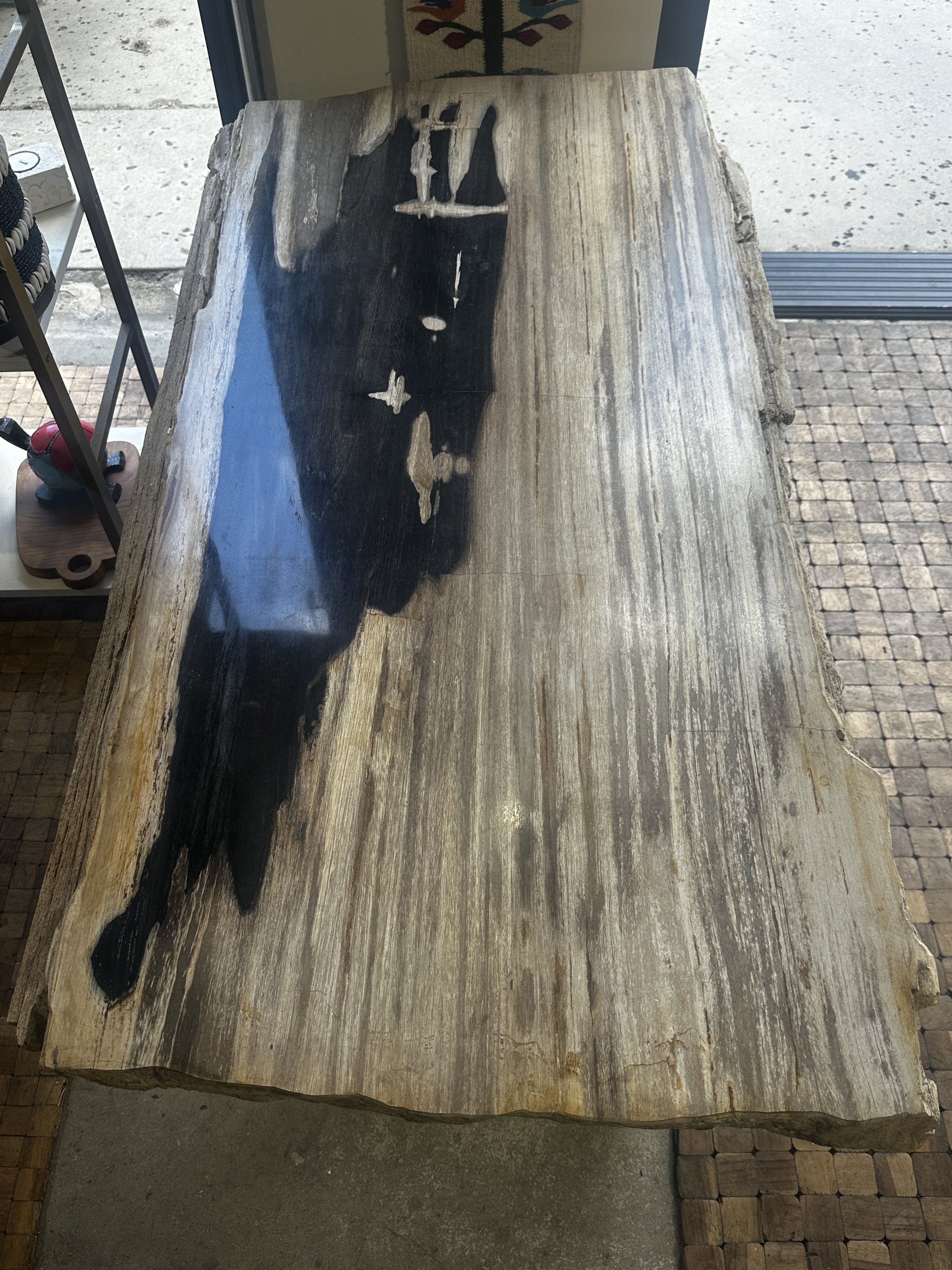 Petrified black with cream colors.JPG