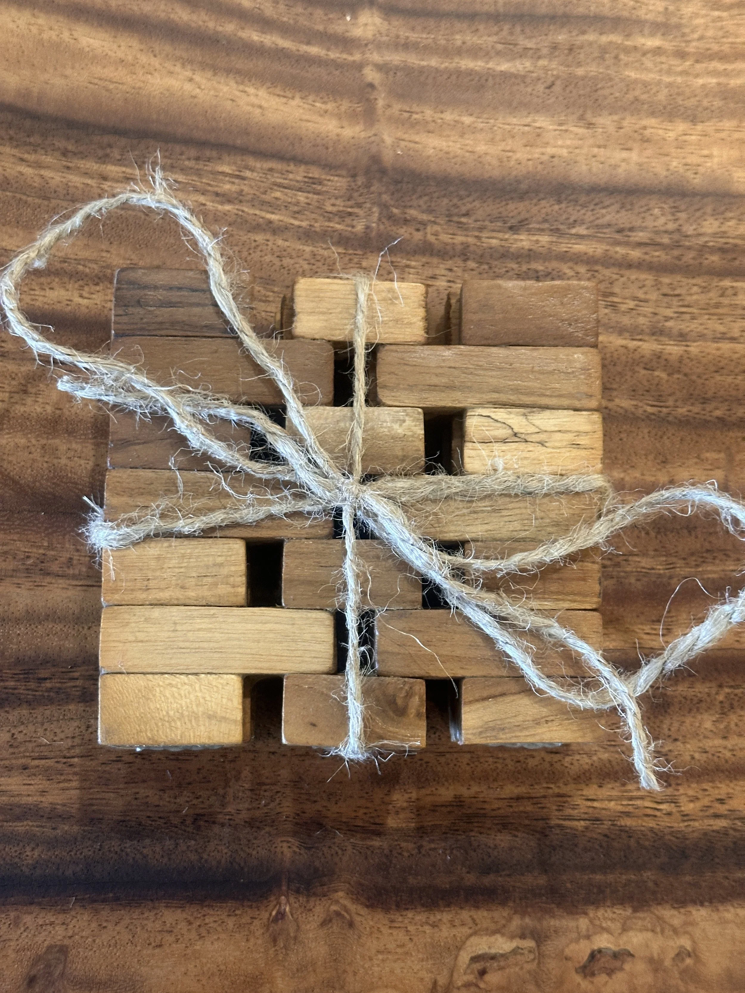 Teak coasters open weave.JPG