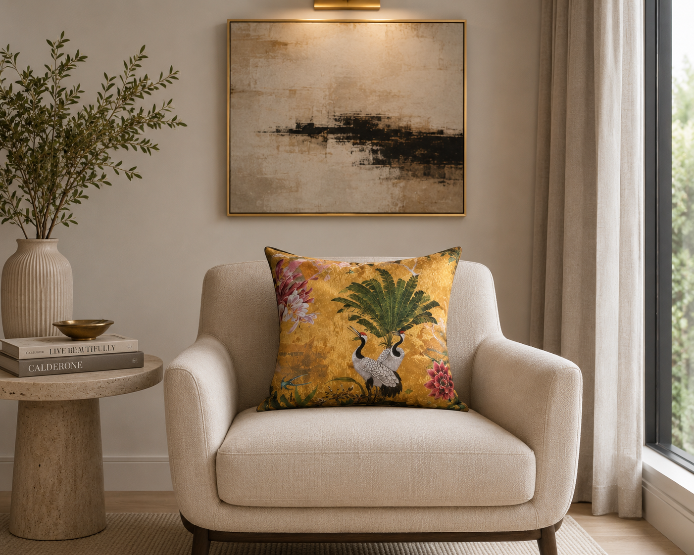 Golden Hour Serenade Pillow