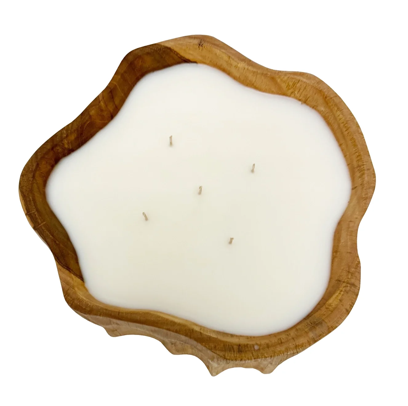 Large Teak Organic Bowl Candle Top.webp