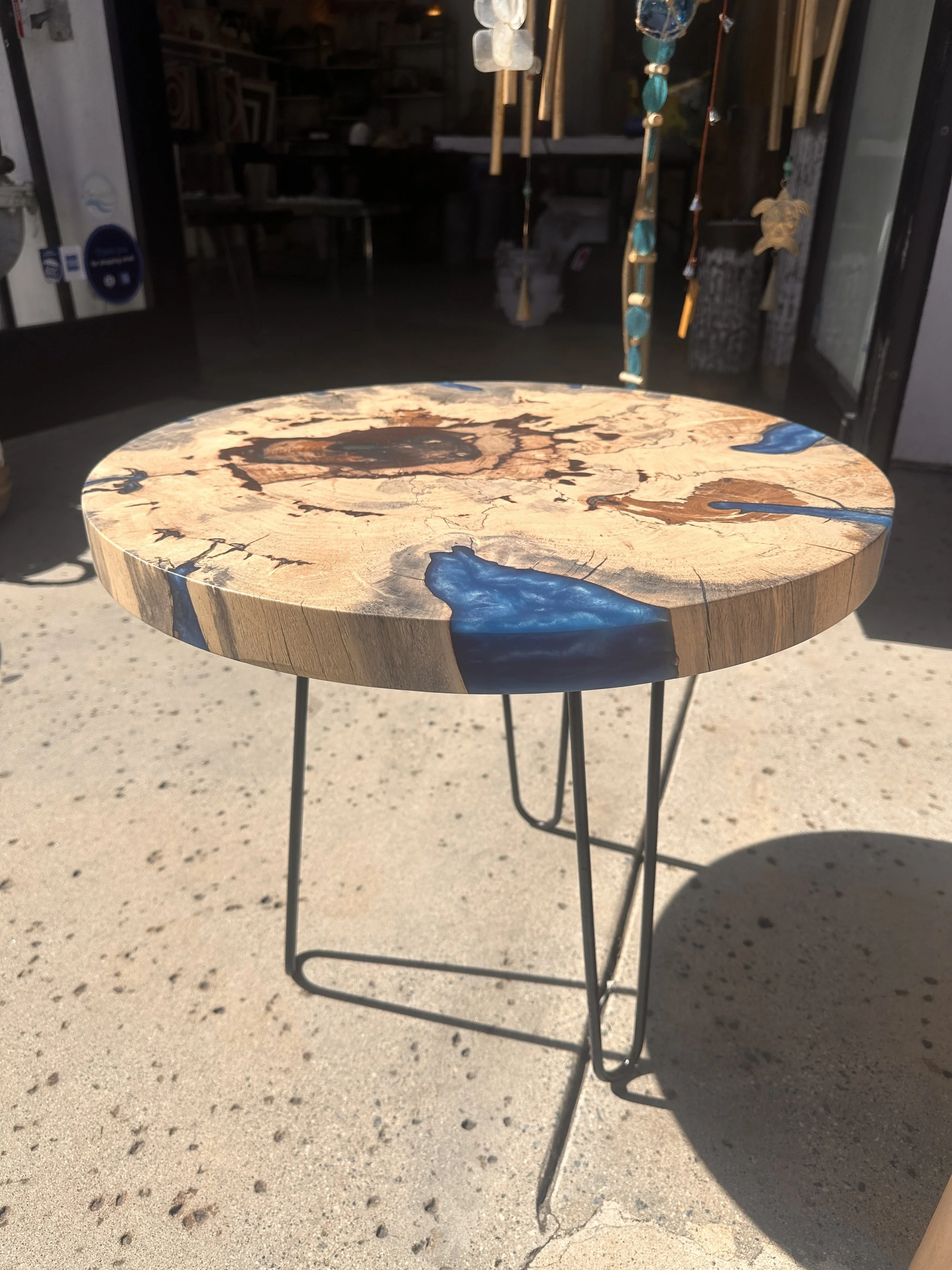 Top view of Ocean blue resin table.JPG
