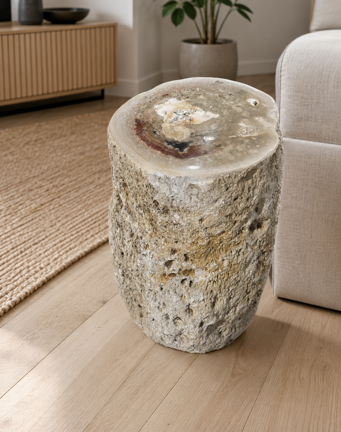 Petrified Palm Stump - 16 in tall Collector's Piece