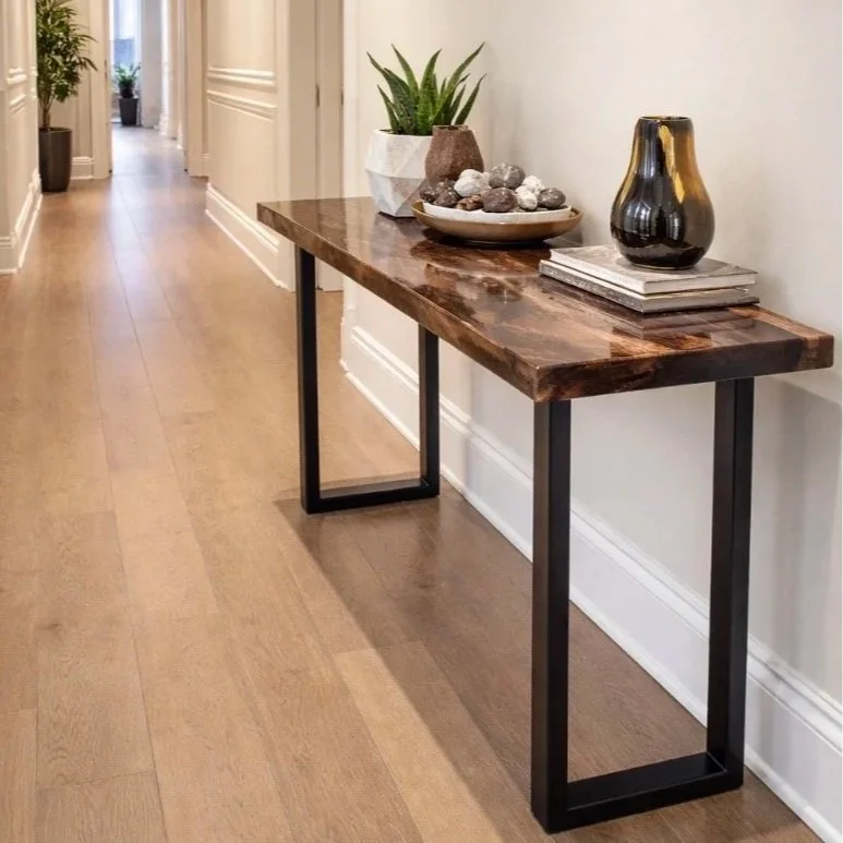 Custom Rare Rose Wood Console Table