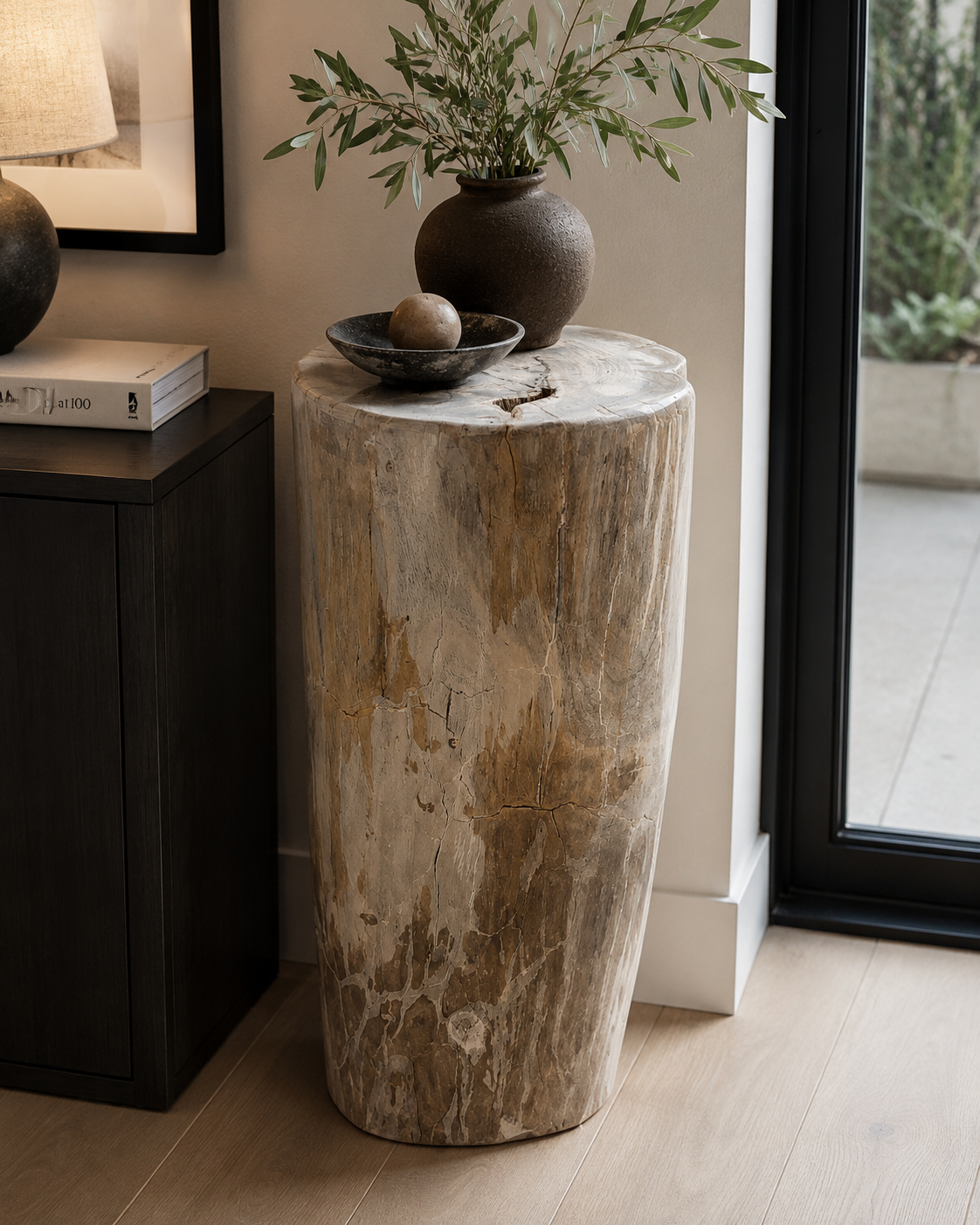 Petrified Pedestal - Cream and Peach Tones