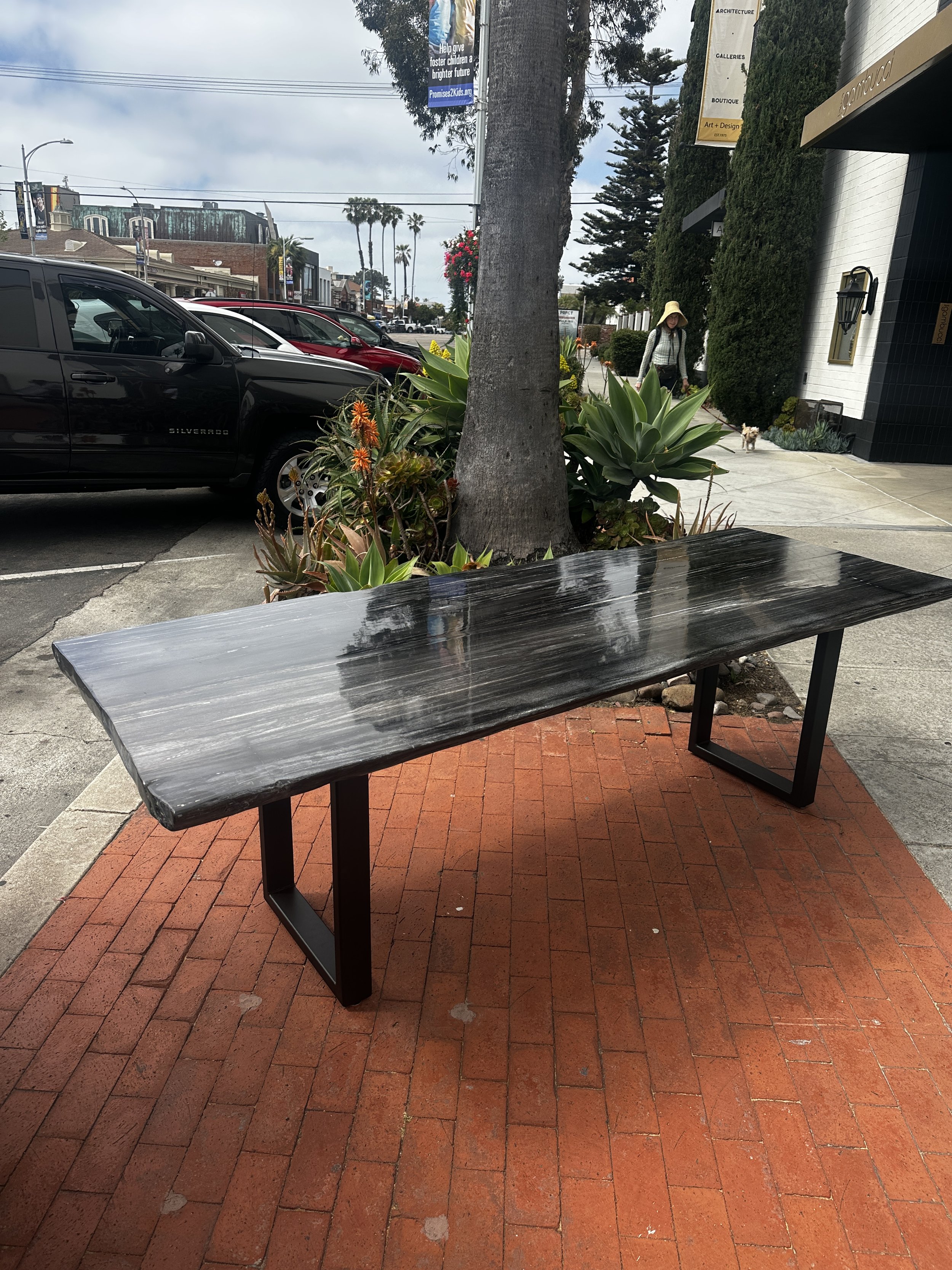 8' Petrified Dining Table