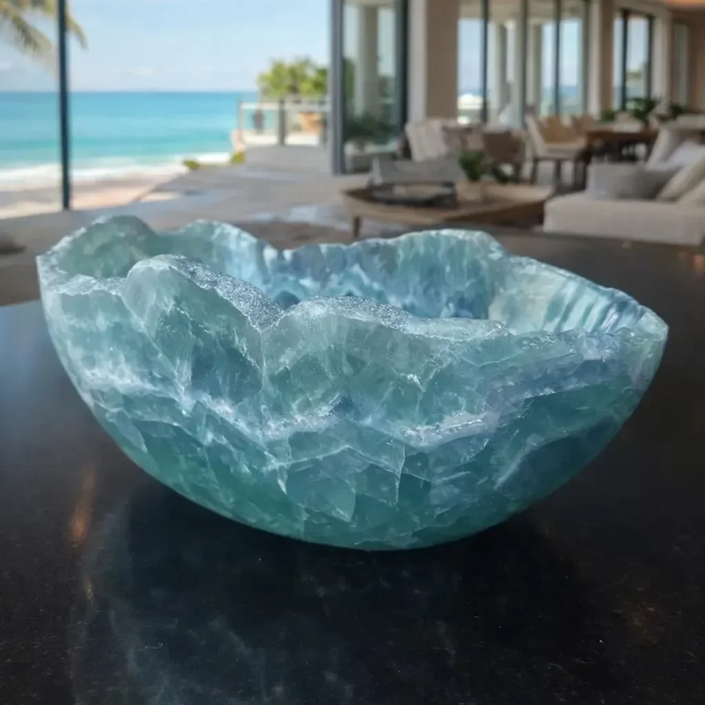 Long FLuorite Bowl - Organic Edge