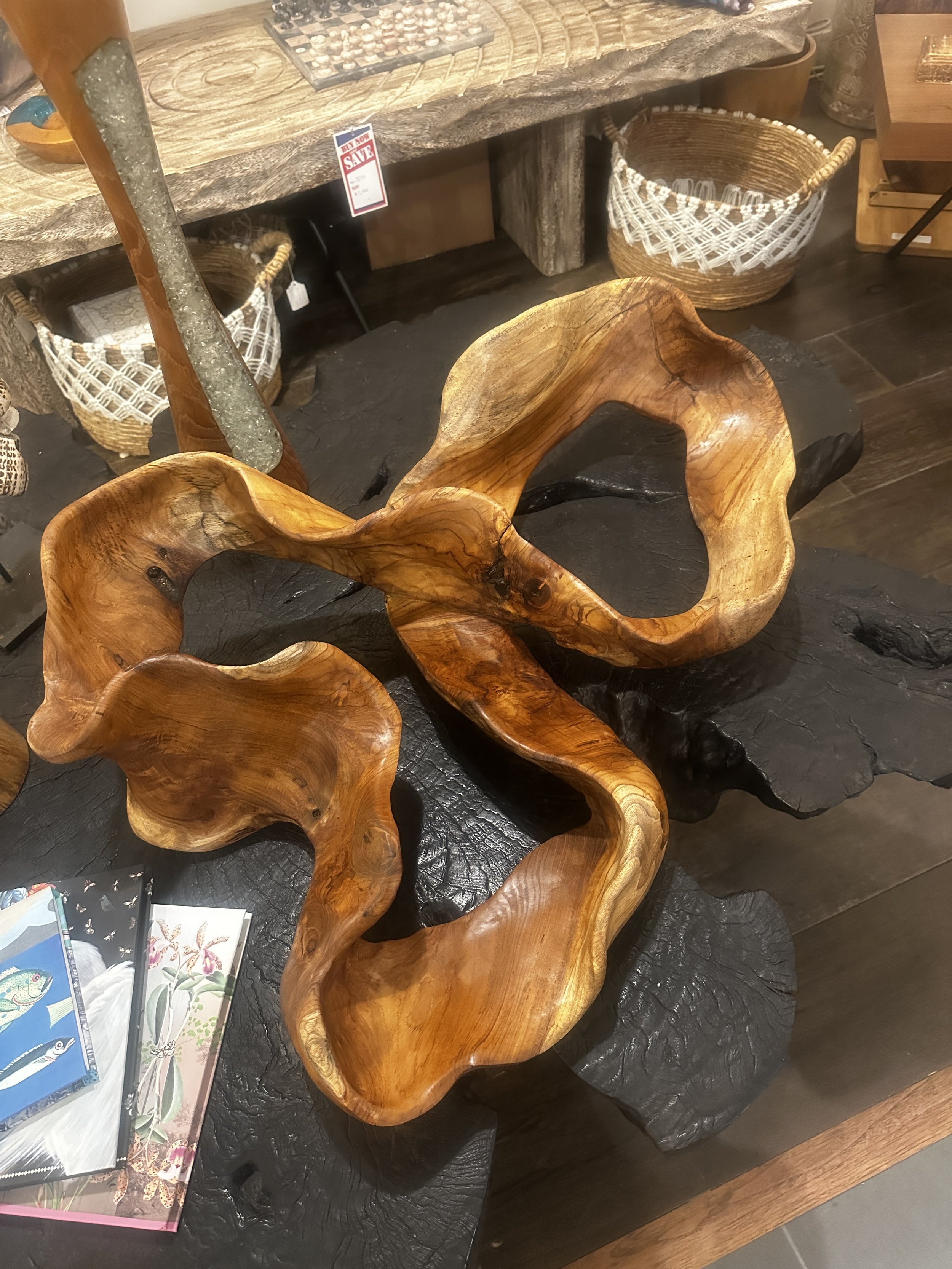 Abstract Teak Art