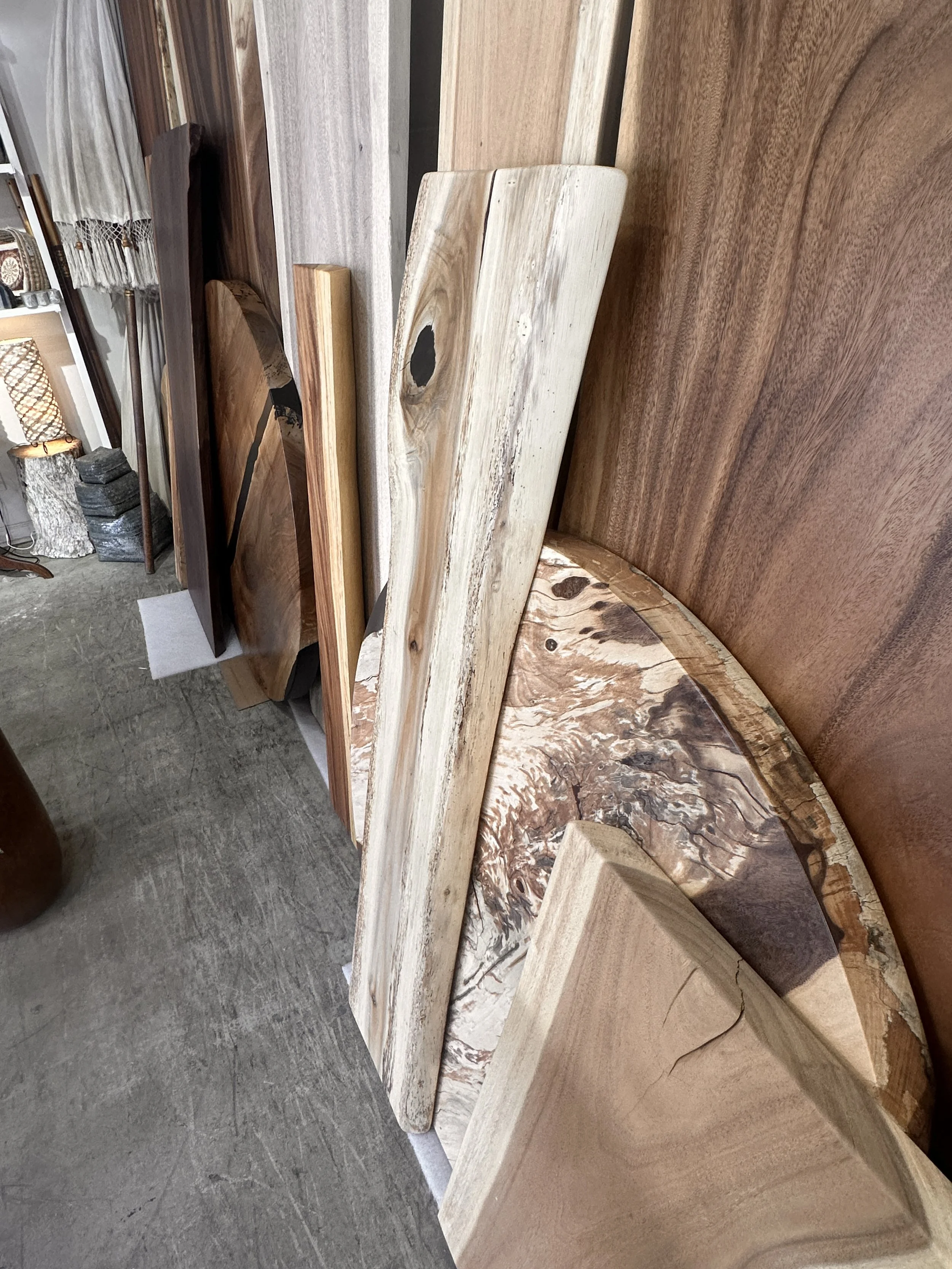 Custom finish acacia table.JPG