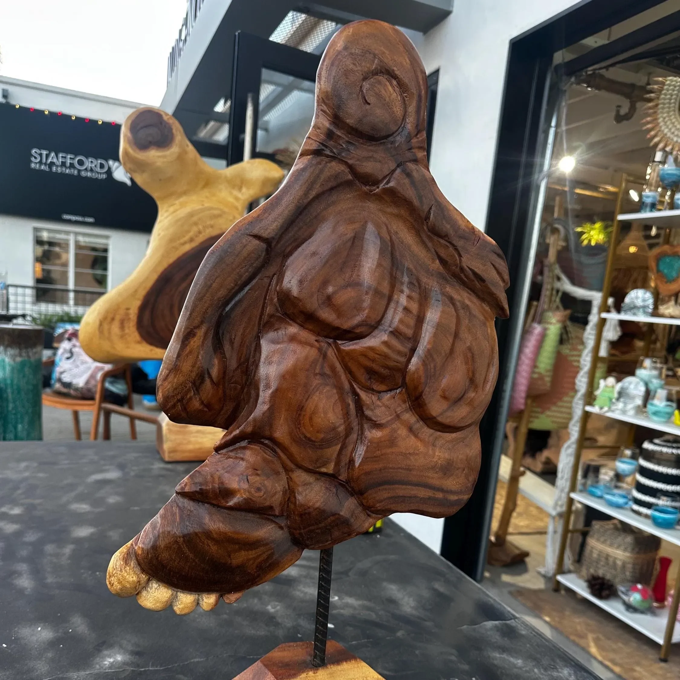 Hand Carved Acacia Sculpture - What do you see?