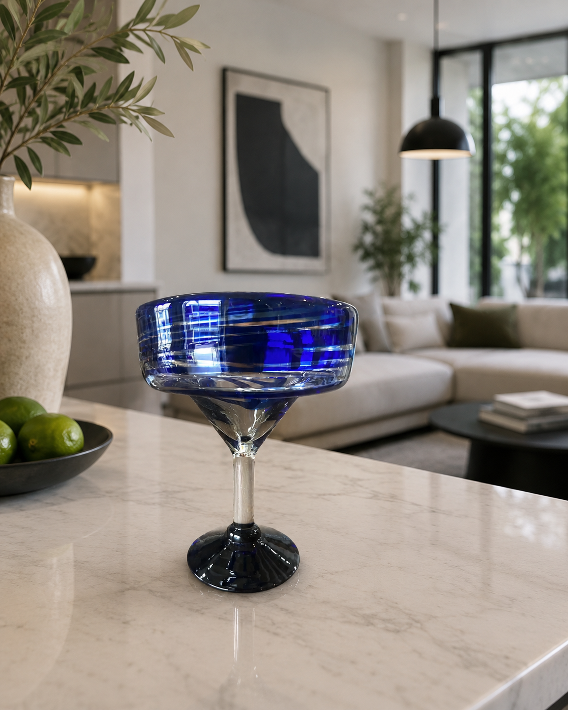 Blown Margarita Glasses
