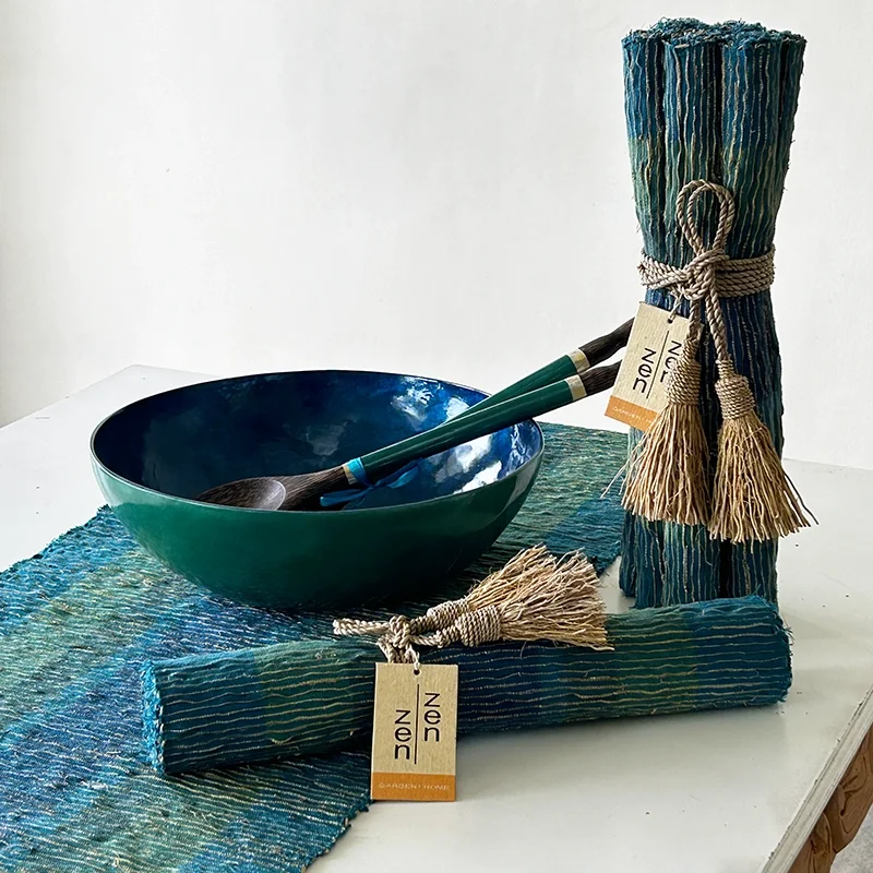 Vetiver Placemats set:6 | deep forest plated.webp