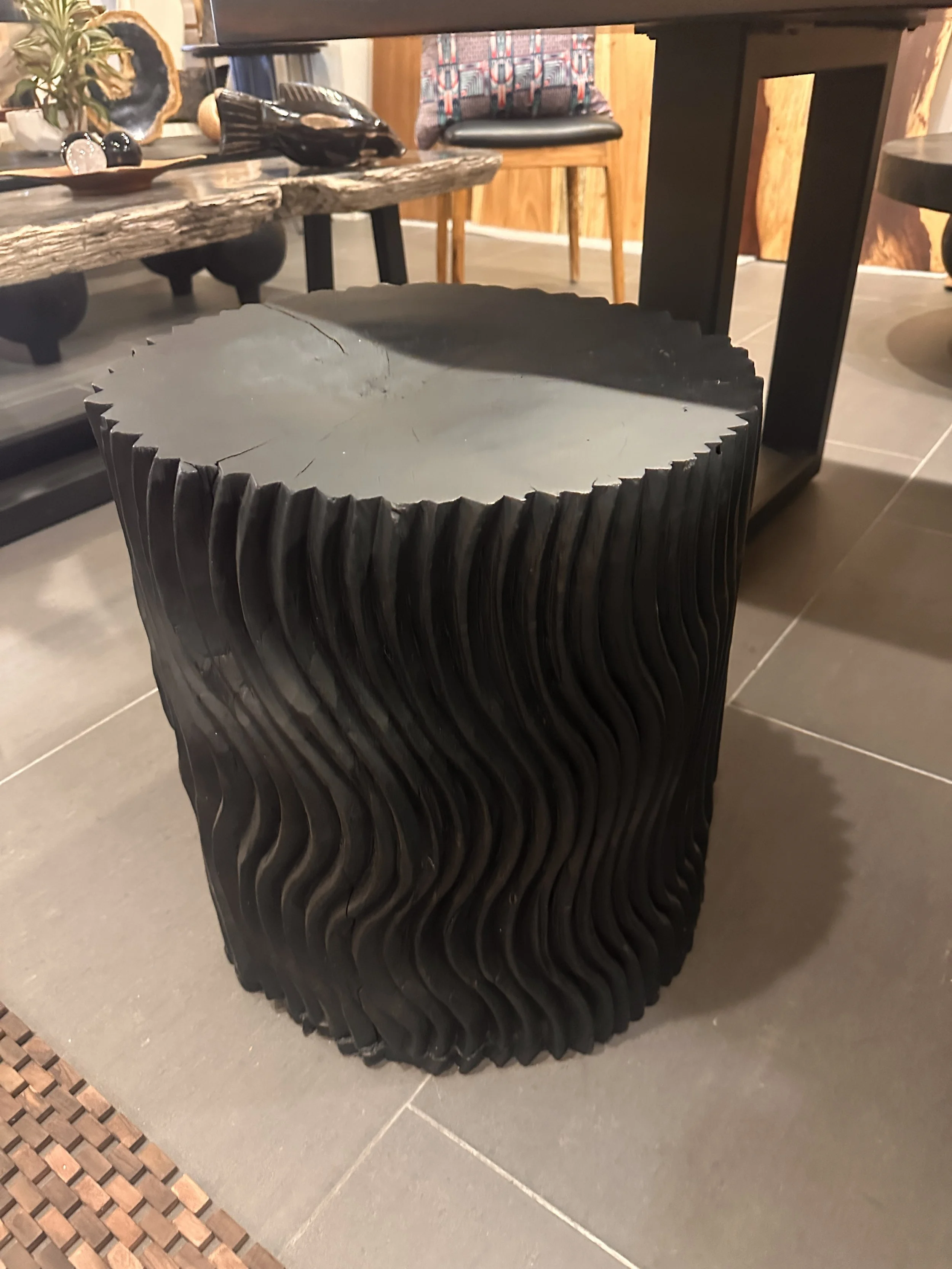 Black Spiral end table.JPG